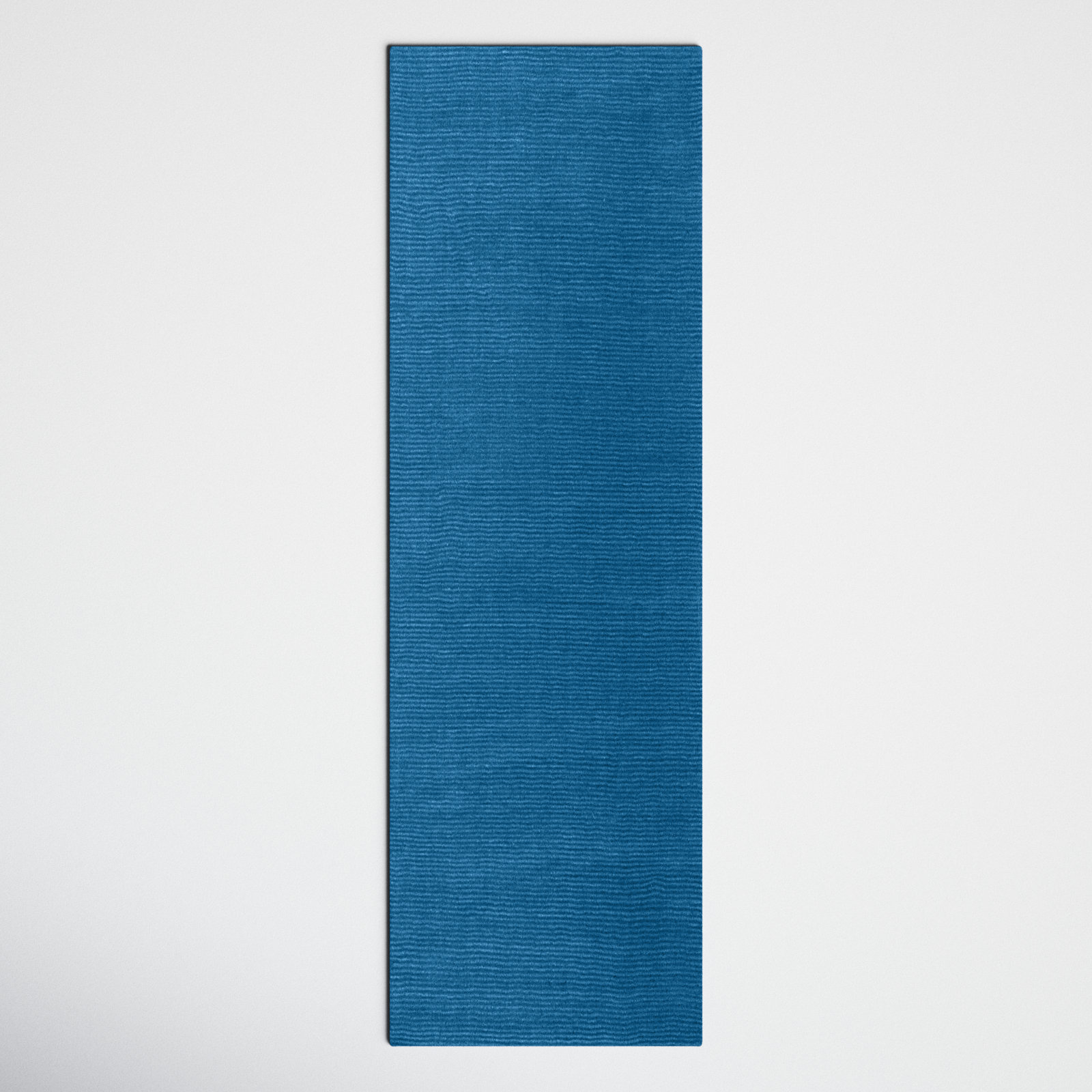 Crowe Dark Blue Hand-Woven Wool Rug, Runner 2'6" x 8'