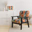 Fauteuil d'appoint Mid-Century rembourré en velours Retro Abstract Drops-135416772-122510906