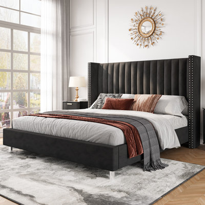 Occoquan Upholstered Wingback Bed