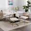 Mobilier, chaises de salle à manger modernes en tissu velours côtelé, base en métal doré, chaises de cuisine sans accoudoirs avec capitonnage à canaux, chaises d'appoint-920178980