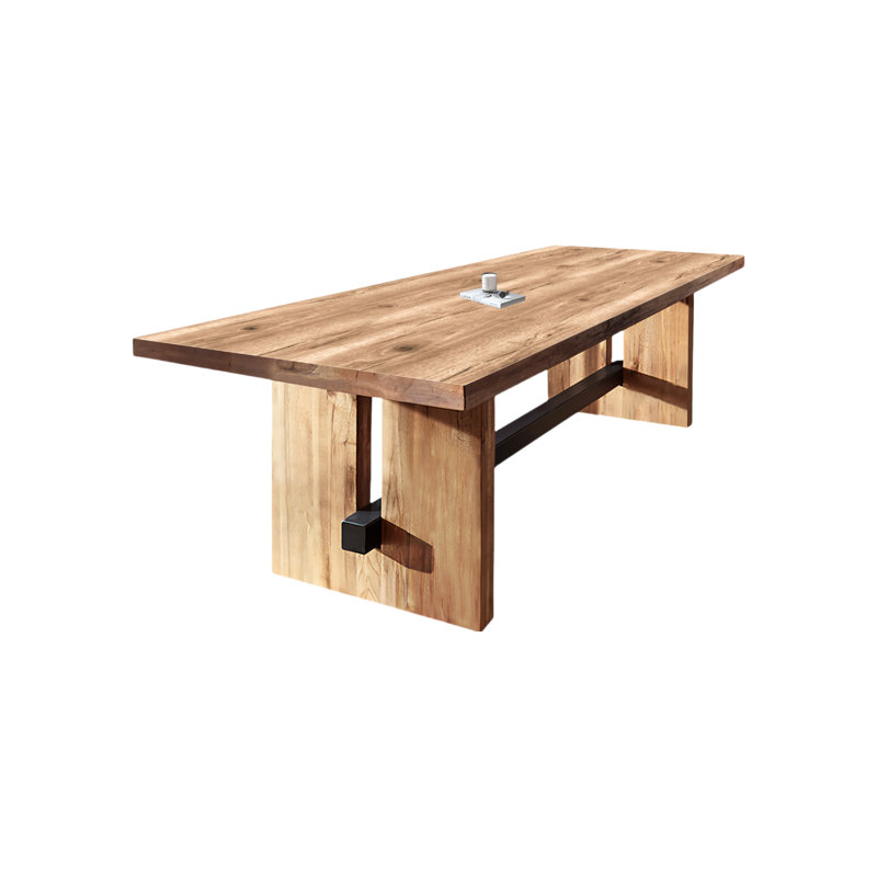 Solid Wood Rectangular Breakroom Tables, 29.53" H x 55.12" L x 27.56" W