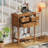 Narrow Console Table, Slim Sofa Table With Three Storage Drawers And Bottom Shelf-111466222