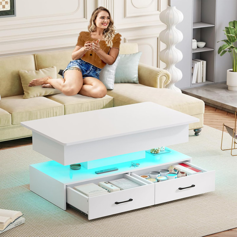 Julein Single Coffee Table, White
