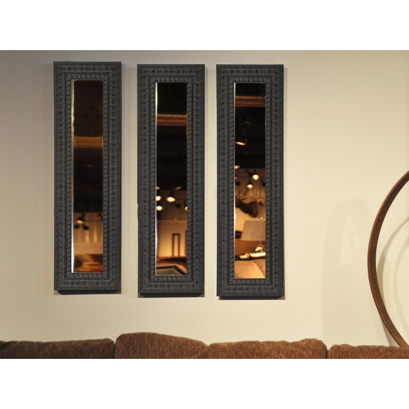 Ensemble de 3 miroirs vénitiens 3 pièces Derrell, H 21,5 po x l 9,5 po