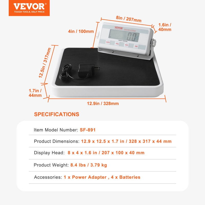 Tapis antidérapant pour enfant avec balance de poids portable VEVOR 550LBS