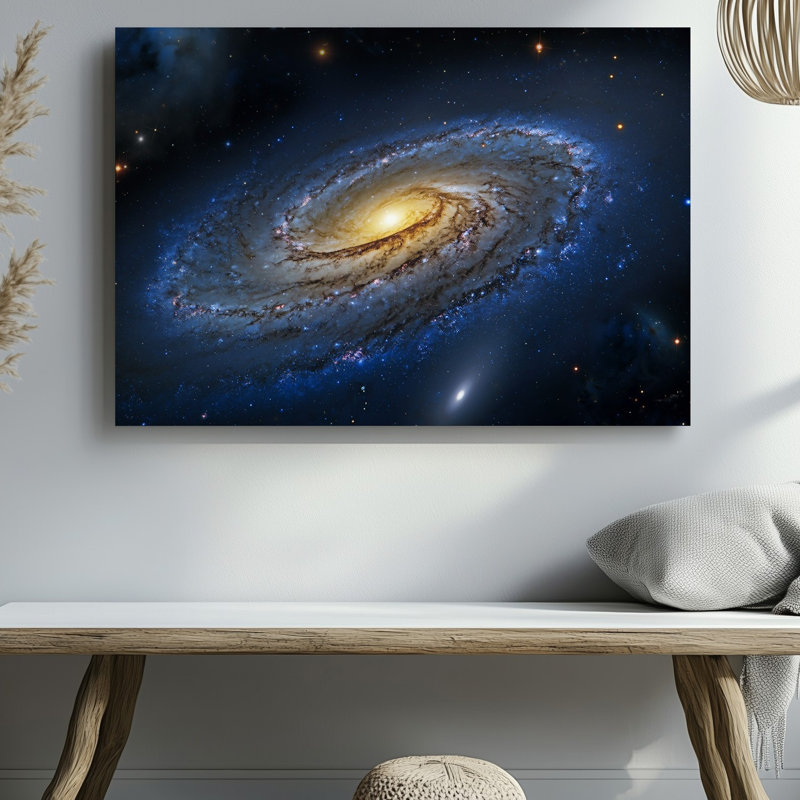 Toile dans un tableau cosmique à couper le souffle, une vaste galaxie spirale qui se déploie, H 30 po x l 40 po