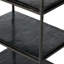 Teagan Bar Cart-Smoked Black Cast Glass