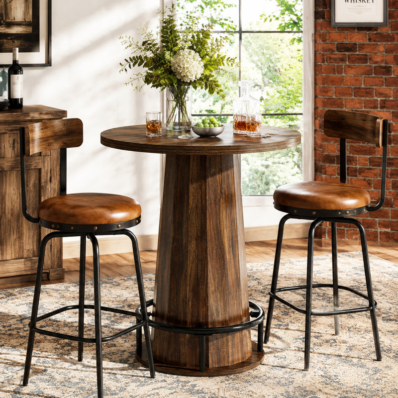 Table de bar 37,4 po avec repose-pieds