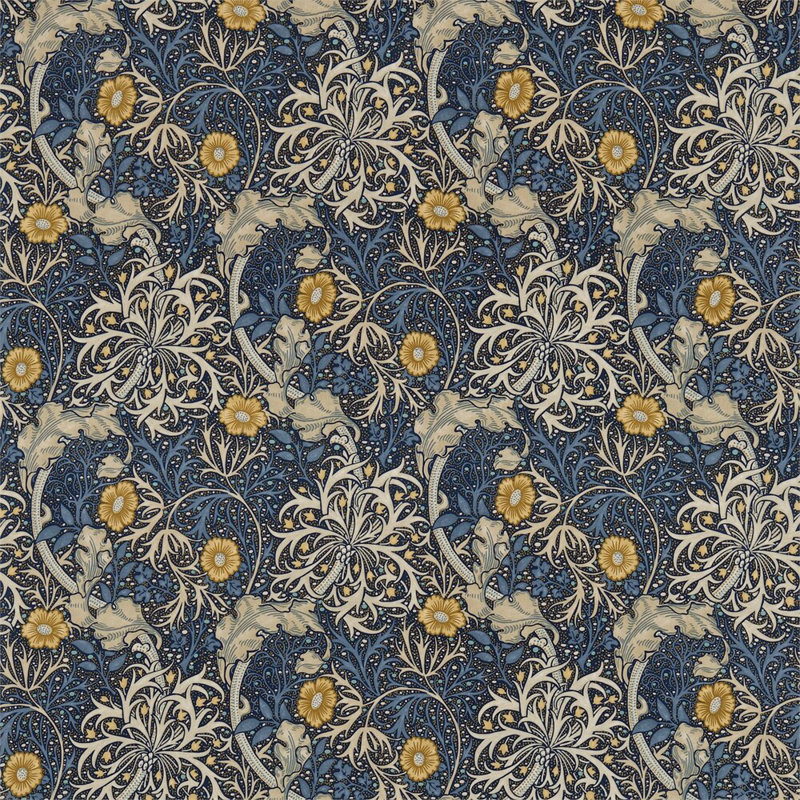 Seaweed Fabric, Ink/Woad