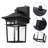 2 Pack Dusk To Dawn Outdoor Wall Sconce Lights With Seeded Glass