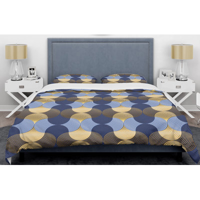 Polyester Geometric Shapes Duvet Cover Set