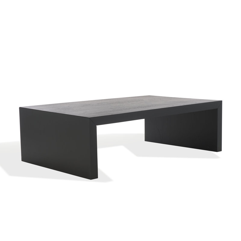 Tawney Rectangle Wood Coffee Table, Black
