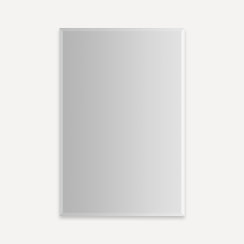 PL Series Recessed or Surface Mount Frameless 1 Door Medicine Cabinet with 3 Adjustable Shelves, Reversible, 24"x30"