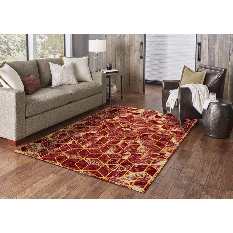 Gustave Geometric Area Rug, Rectangle 100cm x 160cm