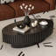 Oval Coffee Table With Handmade Relief Motifs, Foundation, Modern Handcrafted Table, Platform, Contemporary Living Room-1843395956-1839556623