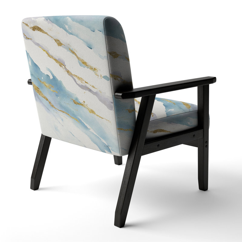 Latrease - Abstract Drift V2 - Fauteuil d'appoint rembourré en velours Glam
