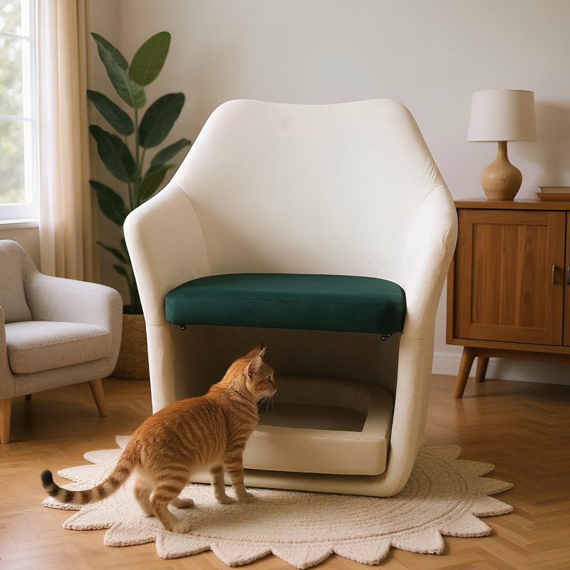 Fauteuil de loisir rembourré, H 29,5 po x l 27,25 po x P 20,8 po