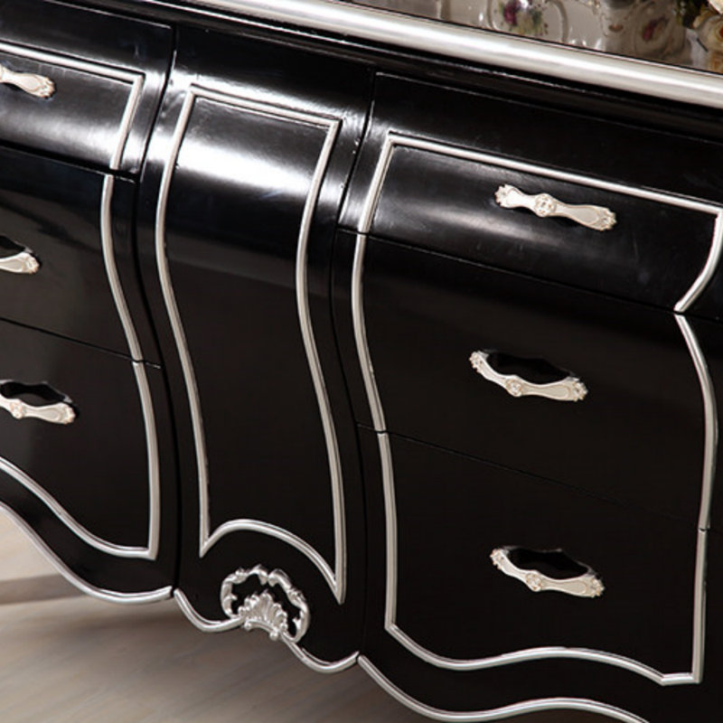 Buffet de style simple, Noir
