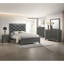 Commode contemporaine 1 pièce avec rangement de chevet 6 tiroirs gris foncé
