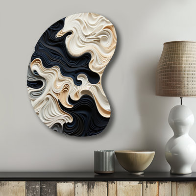 «Chrisandra», noir et blanc, Opt Art, rythmique, pulsations II - Op asymétrique, décoration murale en métal