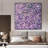 Extra Large Wall Art Fabric Print - Lavender Purple and Pink Flower Burst Design Artwork Decor for Living Room or Bedroom - "Frame Assembly Required (Unfinished Frame)"-105075801