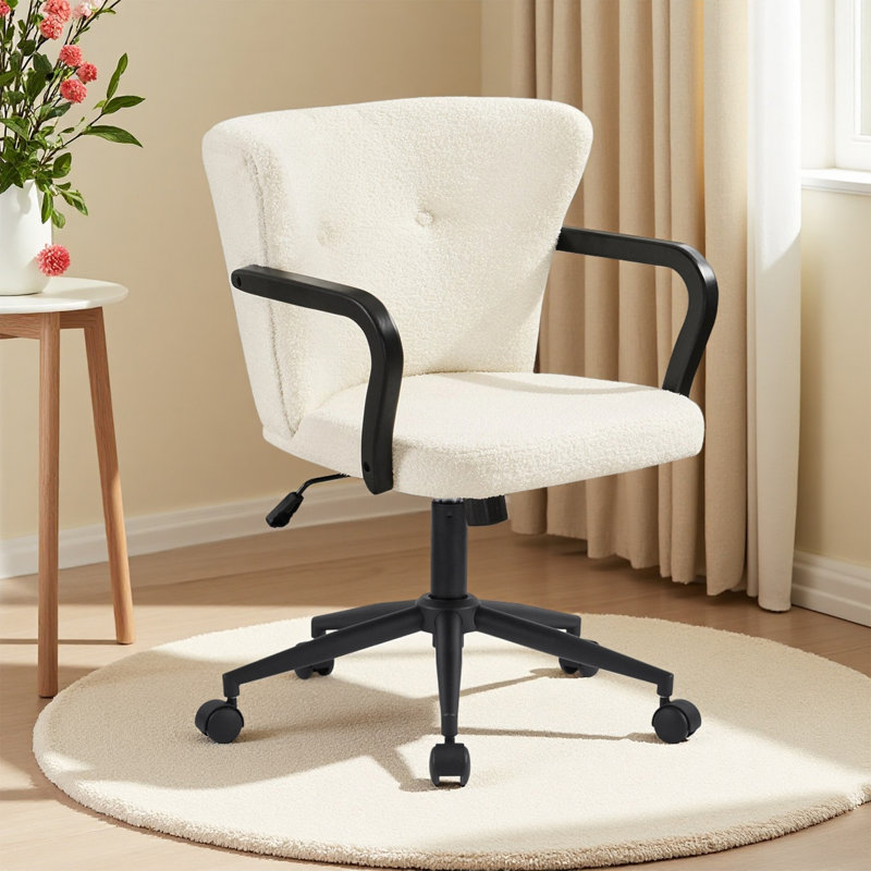 Teddy Fabric Home Office Chair, Adjustable Height, 360° Swivel