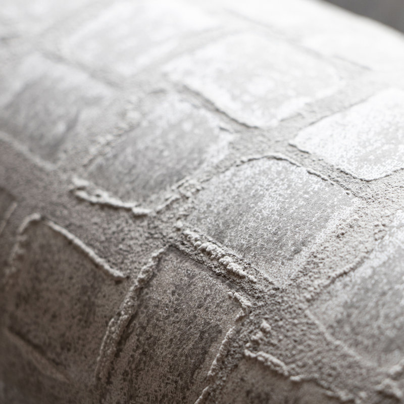 Urban Classics Collection Manhattan Metallic Loft Tiles Wallpaper Roll, Silver