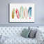 «Surfboard in a Row» par Katrina Pete, estampe numérique sur toile-2087556028