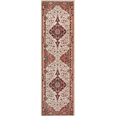 Tapis oriental rouge / beige Nong