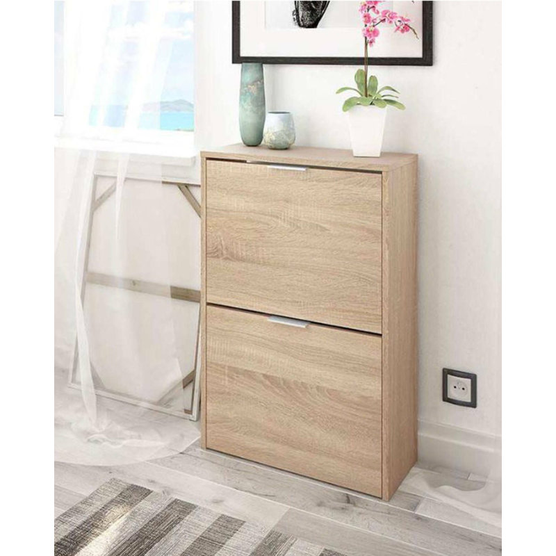 15 Pair Shoe Storage Cabinet, Beige