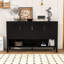 Modern Sideboard with Adjustable Shelves and Open Storage-36324162