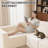 Boneless L-Shaped Modular Sectional Couch, Cloud U-Shaped Sectional Sofa with Wide Armrest-939650526