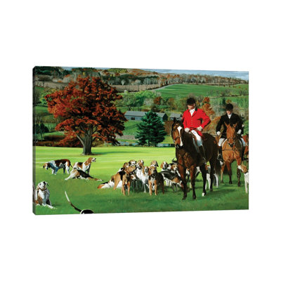 " Millbrook Hunt Meet " by Nick Savides Painting Print