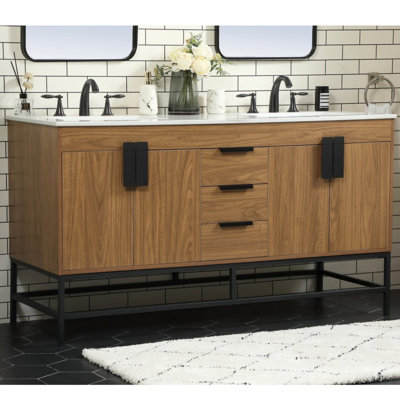 Eugene 60" Double Bathroom Vanity Set