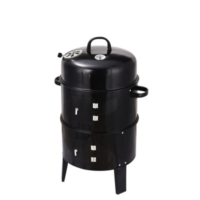 Braisière en acier noir - Option barbecue et four à barbecue de jardin pour des plats toujours tendres et délicieux