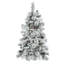 Arbre de Noël enneigé épinette 4 pi avec pommes de pin, arbre de Noël artificiel avec 170 pointes de branches, branches mixtes pe et pvc, 120 lumières à DEL multicolores, 11 modes de clignotants, décoration des Fêtes-1661383492