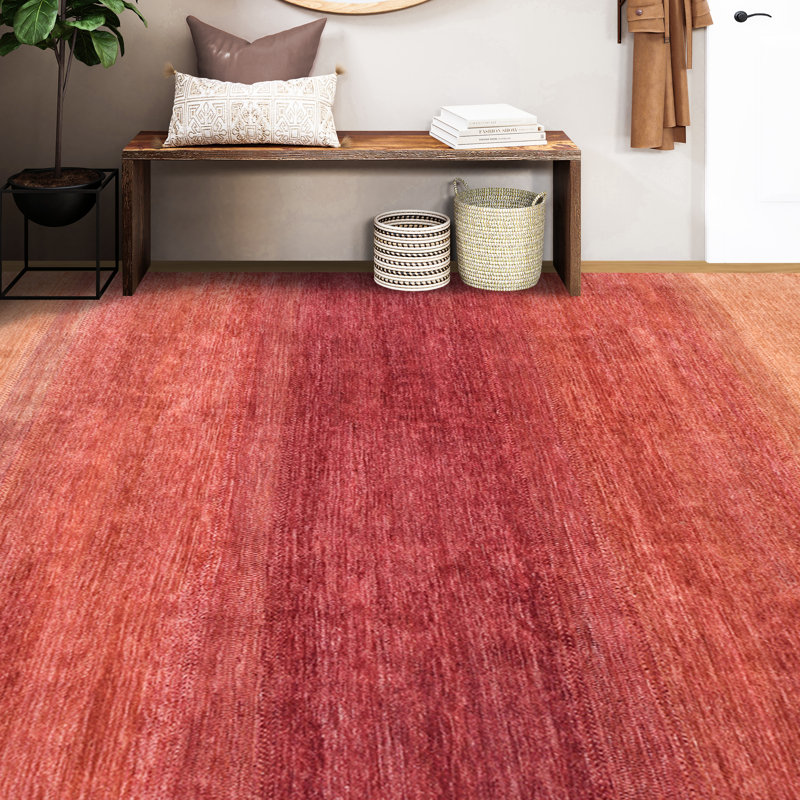 Wool Abstract Area Rug, Rectangle 8' x 10'