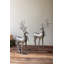  Ensemble de deux figurines rustiques en métal vieilli - H 32 po
