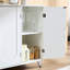 Buffet avec 3 portes et tablettes amovibles, armoire à 3 portes White Vibe