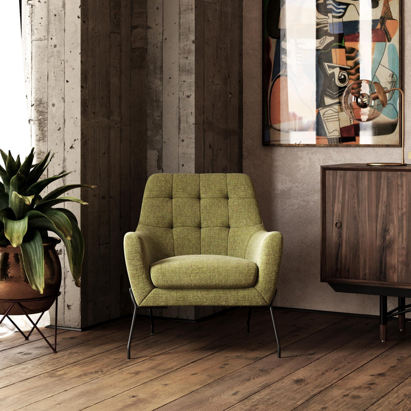 Leann Upholstered Accent Chair, Green