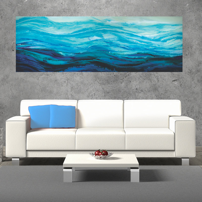 River Run by Barbara Biolotta - Wrapped Canvas Panoramic Painting, 30.48cm H x 91.44cm W x 4cm D