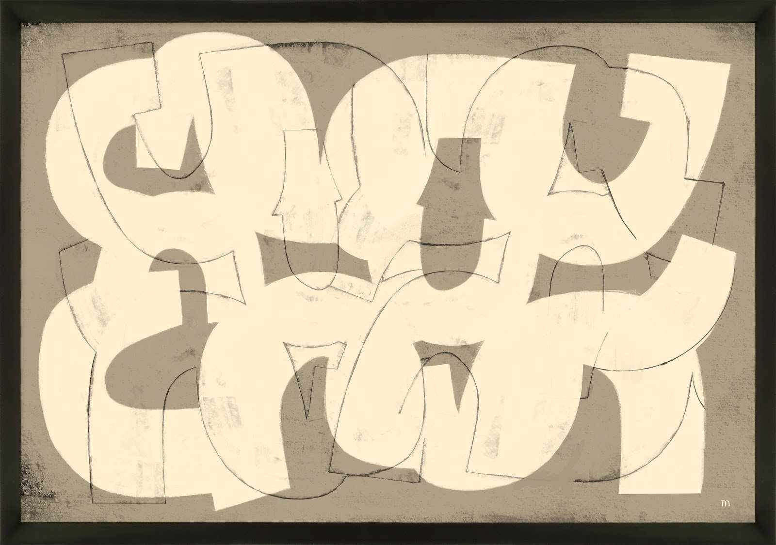 Drawing By StudioM by StudioM, Black Framed Paper, 21" H x 30" W x 1.25" D