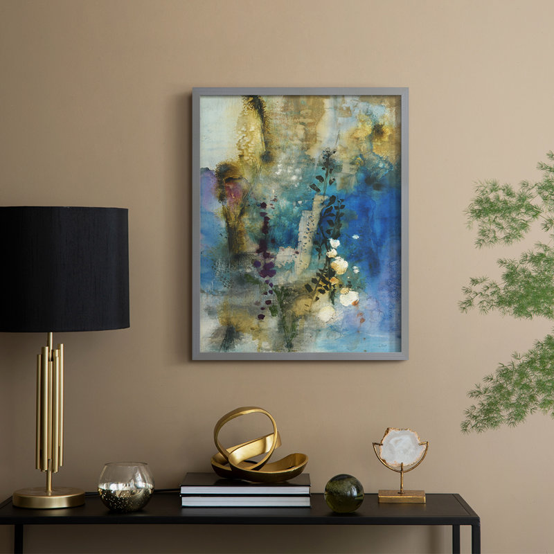 Immerge I Framed Print - Solid Wood, Gray, 21" H x 17" W