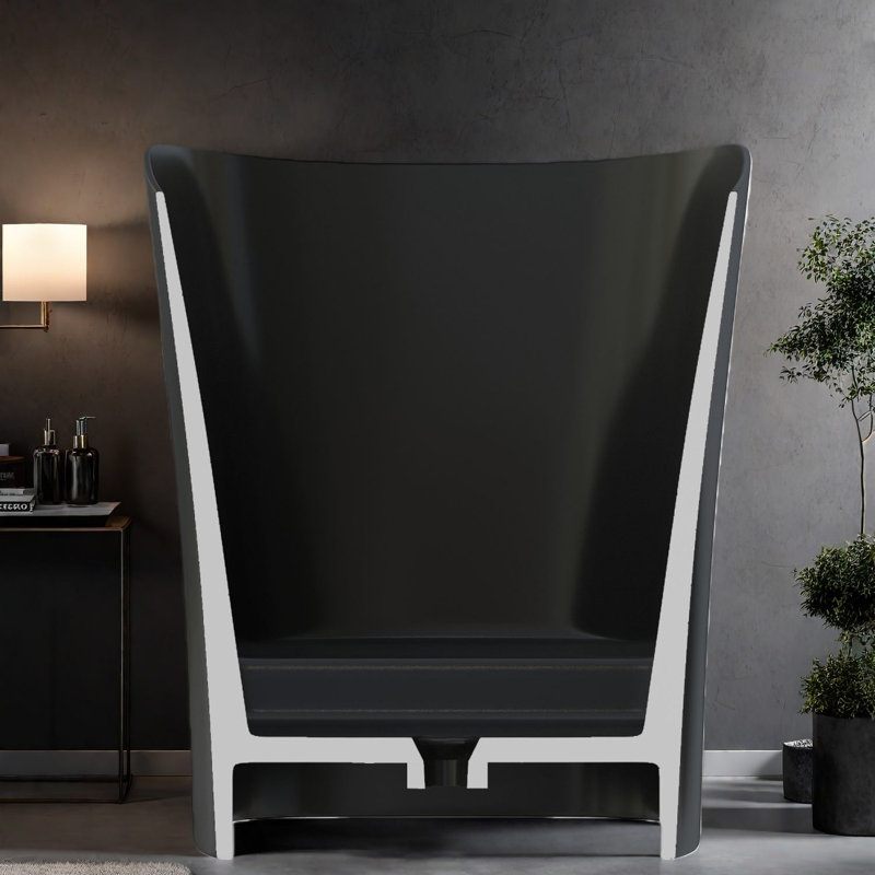 Baignoire profonde et bain tourbillon pour salle de bain à surface solide de 51 pouces pour maison moderne