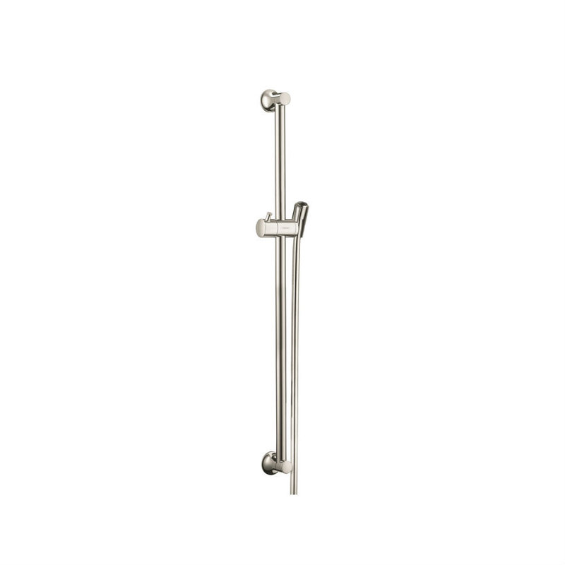 Barre murale avec boyau Unica C, Nickel poli