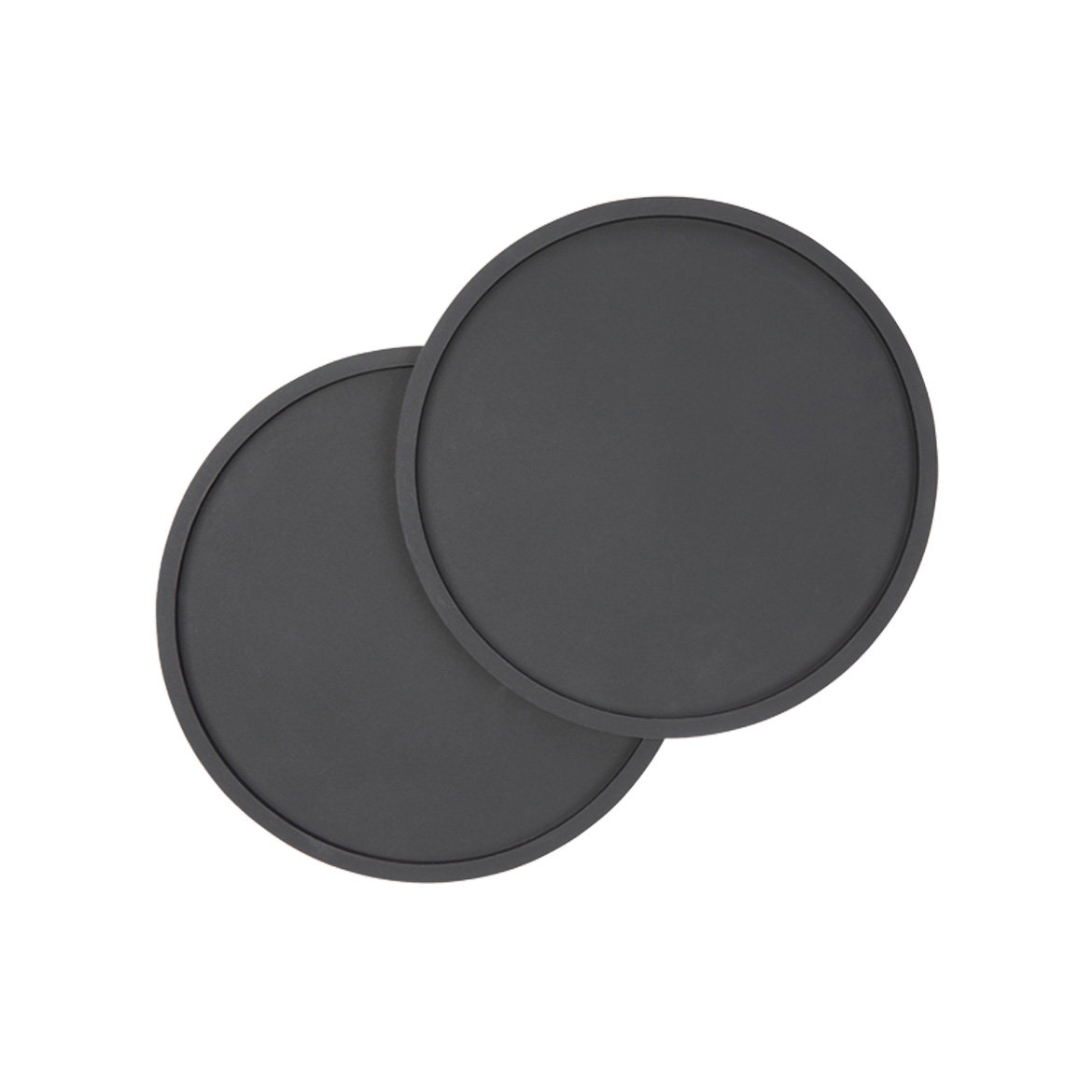 Circle Habit Pet Feeding Mat, Black, Medium (7")