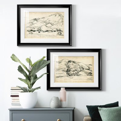 " Mountain Sketch I " 2 - Pieces