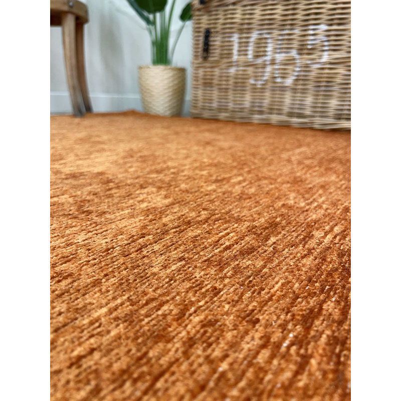Tapis tissé lavable orange uni Alfa 7 pièces Alfa, Tapis de couloir 2 pi 6 po x 4 pi 9 po