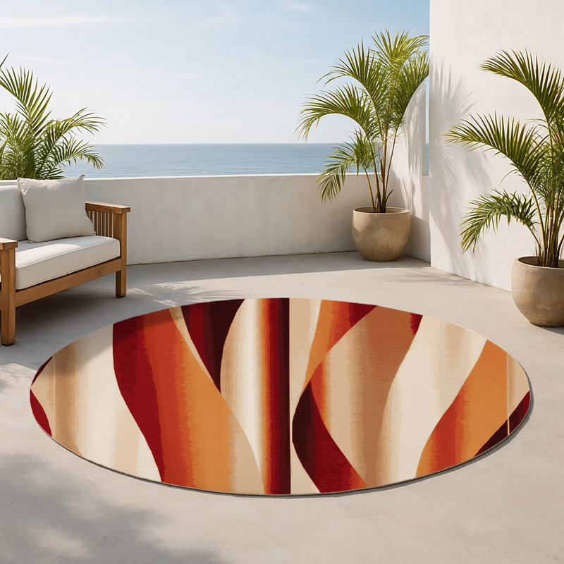 Tapis intérieur / extérieur Vast Cascade, Rond 5 pi