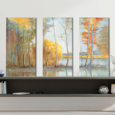 " Lakeside Reflection " 3 - Pieces